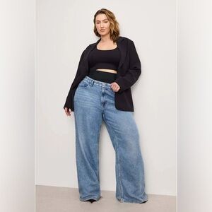 NWT Good American Good Ease Solution Denim‎ Size 6, Indigo